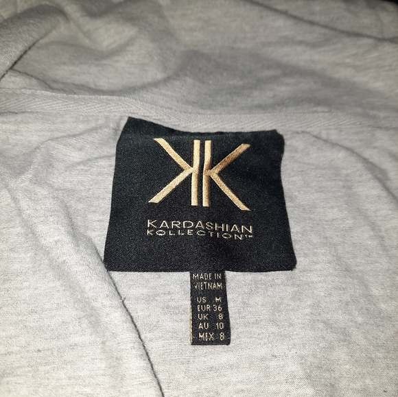 Kardashian kollection grey zip sweater - Picture 6 of 7